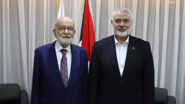 Saadet Partisi Genel Başkanı Temel Karamollaoğlu, Hamas Siyasi Büro Başkanı İsmail Haniye ile İstanbul'da Görüştü
