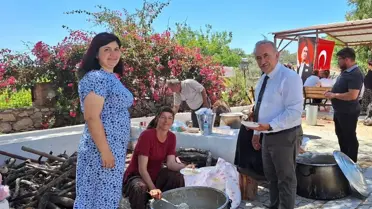 Muğla Seydikemer'de Karadere İlkokulu'nda Keşkek Günü Kutlaması