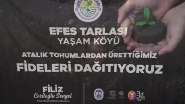 Efes Selçuk Belediyesi, atalık tohumlardan fideleri halk ile paylaştı