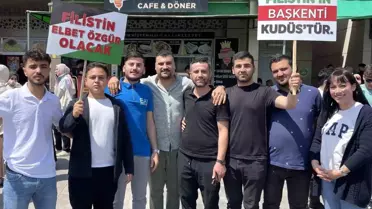 Çukurova Üniversitesi öğrencileri Filistin protestolarına destek verdi