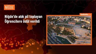 Niğde Belediyesi, Fertek Özel Eğitim Meslek Okulu öğrencilerinin topladığı atık pilleri geri dönüşüme kazandırdı