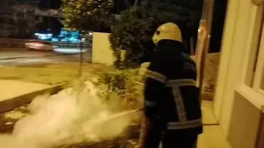 Samandağ ilçesinde çıkan elektrik telleri yangını itfaiye ekipleri tarafından söndürüldü