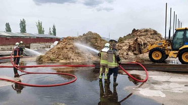 Ankara'da Besi Çiftliğinde Yangın Çıktı