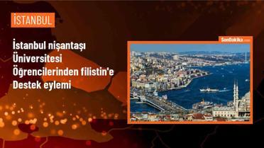 İstanbul Nişantaşı Üniversitesi öğrencileri Filistin'e destek eylemi düzenledi