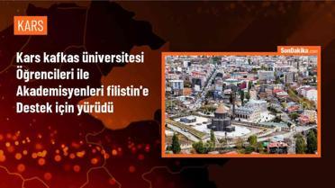 KAÜ Öğrencileri ve Akademisyenleri İsrail'in Gazze'ye Yönelik Saldırılarını Protesto Etti