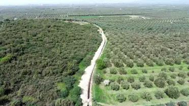 Manisa'da Çamönü Barajı'nda sulama şebekesi inşaatına hız verildi