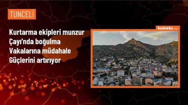 Tunceli'de arama kurtarma ekipleri, coşkun akan Munzur Çayı'nda eğitim alıyor