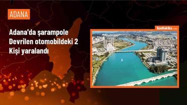 Adana'da Otomobil Şarampole Devrildi: 2 Yaralı