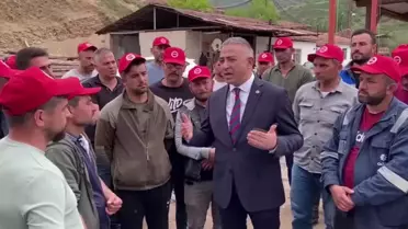 CHP Çorum Milletvekili Tahtasız, Alpagut'ta Eylem Yapan İşçilere Destek Verdi: 'Emekten Alınterinden Yanayız'