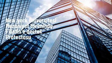 ABD'deki New York Üniversitesi mezuniyet töreninde Filistin'e destek protestosu