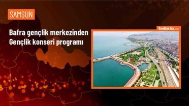 Bafra'da Gençlik Haftası etkinlikleri kapsamında gençlik konseri düzenlendi