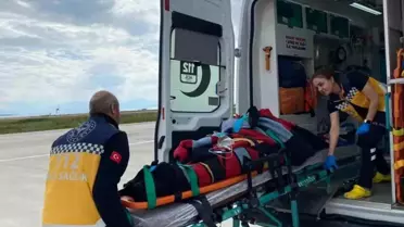 Van'ın Çatak ilçesinde attan düşen hasta için helikopter ambulans sevk edildi
