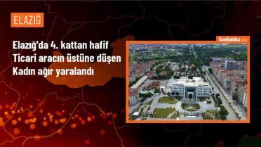 Elazığ'da 70 yaşındaki kadın park halindeki aracın üstüne düşerek ağır yaralandı