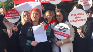 'Etek boyu' sorusu ile gündeme gelen avukat, adliyenin önünde elindeki bekaret raporuyla isyan etti