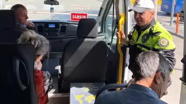 Samsun'da 165 Bin 321 Yolcuya Emniyet Kemeri Bilgilendirmesi Yapıldı