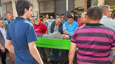 Aracın çarptığı vatandaş, tabutla hastaneye götürüldü