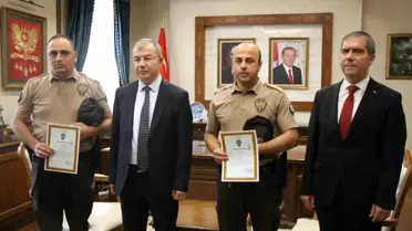 Amasya'da Bekçilere Tarihi Eser Kaçakçılığı Operasyonunda Başarı Belgesi
