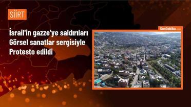 Siirt Üniversitesinde Gazze soykırımı temalı sergi açıldı
