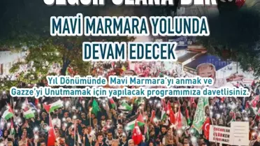 Beytül Makdis Derneği ve Mavi Marmara Kadın Kolları tarafından düzenlenen program, Mavi Marmara şehitlerini anacak