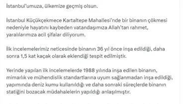 İstanbul Küçükçekmece'de çöken binanın inşaatında hatalar tespit edildi
