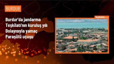 Jandarma Teşkilatı'nın 185. yılı Burdur'da yamaç paraşütü uçuşuyla kutlandı