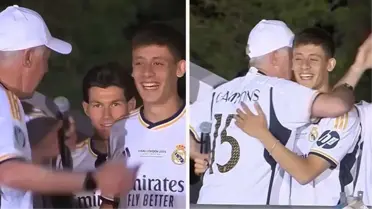 Kutlamaların bile önüne geçti! Carlo Ancelotti'nin Arda Güler'e yaptığına bakın