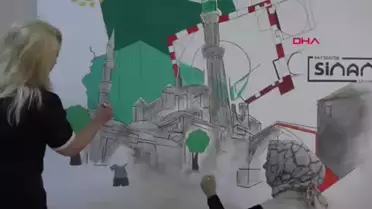 Kayseri'de Mimar Sinan'ın eserleri okul duvarlarını süslüyor