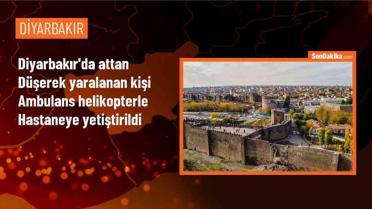 Diyarbakır'ın Kulp ilçesinde attan düşen kişi ambulans helikopterle hastaneye ulaştırıldı