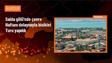 Burdur'da Salda Gölü'nde Bisiklet Sürme Etkinliği Düzenlendi