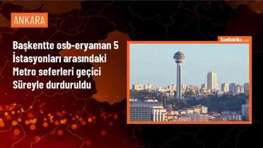 Ankara'da Yaşanan Şiddetli Yağış Nedeniyle Metro Seferleri Durdu