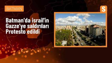 Batman'da İslami Sivil Toplum Kuruluşları İsrail'in Gazze saldırısını protesto etti
