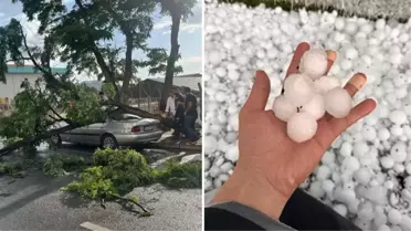 Kayseri'yi sağanak, dolu ve fırtına vurdu