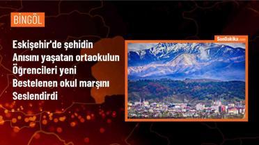 Şehit Astsubay Üstçavuş Emre Bolat'ın adını taşıyan okulun marşı öğrenciler tarafından seslendirildi