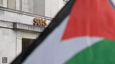 Londra Üniversitesi öğrencileri Filistin'e destek için gösteri düzenledi