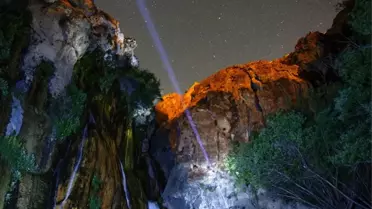 Darende'nin tarihi ve doğal güzellikleri gece uzun pozlama tekniğiyle görüntülendi