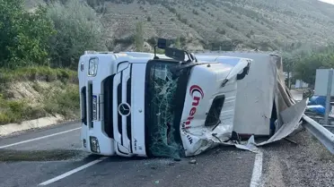 Sivas'ın Gürün ilçesinde trafik kazası: Sürücü ağır yaralandı