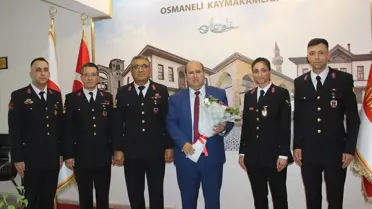 Osmaneli Kaymakamı Ünal'a jandarma teşkilatının kuruluşunun 185'inci yıl dönümü ziyareti