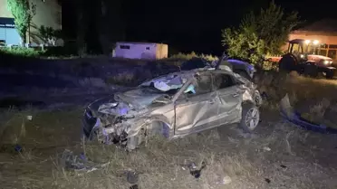 Sivas'ta Otomobil Devrildi, Sürücü Hayatını Kaybetti
