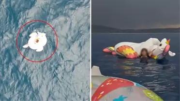 Küçük kız şişme oyuncakla Salda Gölü'nün ortasında mahsur kaldı