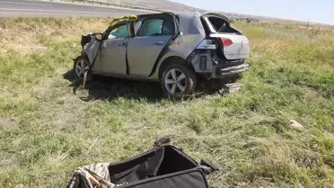 Kayseri'de otomobil devrildi: 1 ölü, 4 yaralı