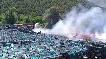 Amasya'da Soğuk Hava Deposunda Yangın Çıktı