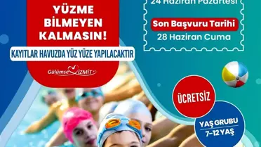 İzmit Belediyesi Yüzme Bilmeyen Kalmasın Projesi Başvuruları Başladı