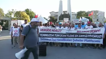 İstanbul İşçi Sendikaları Şubeler Platformu, Asgari Ücrete Zam Talebiyle Açıklama Yaptı
