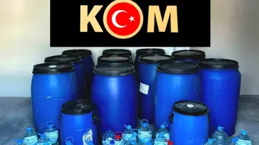 Çorum Alaca'da Kaçak İçki Operasyonu: 3 Bin Litre Kaçak İçki Ele Geçirildi