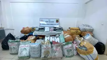 Ağrı'da Yapılan Operasyonda 638 Bin TL Değerinde Gümrük Kaçağı Malzemeler Ele Geçirildi