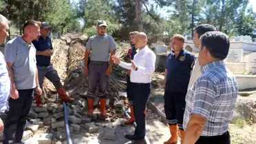 Kırıkkale Belediyesi Yuva Mezarlığı'ndaki Su Hatlarını Yeniledi