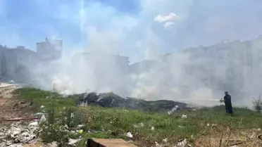 Çerkezköy'de Boş Arazi Yangını