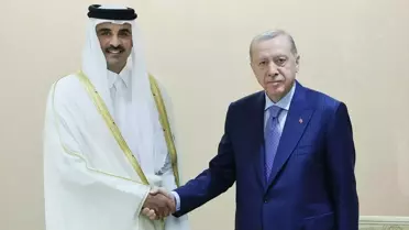Cumhurbaşkanı Recep Tayyip Erdoğan, Katar Emiri Şeyh Temim bin Hamed Al Sani ile görüştü