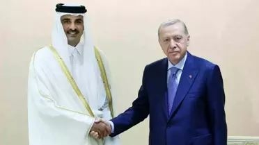 Cumhurbaşkanı Erdoğan, Katar Emiri ile Astana'da bir araya geldi