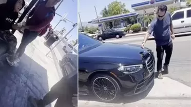 Kaliforniya'da Mercedes sürücüsü, aracının amblemine dokunan otistik çocuğa tokat attı